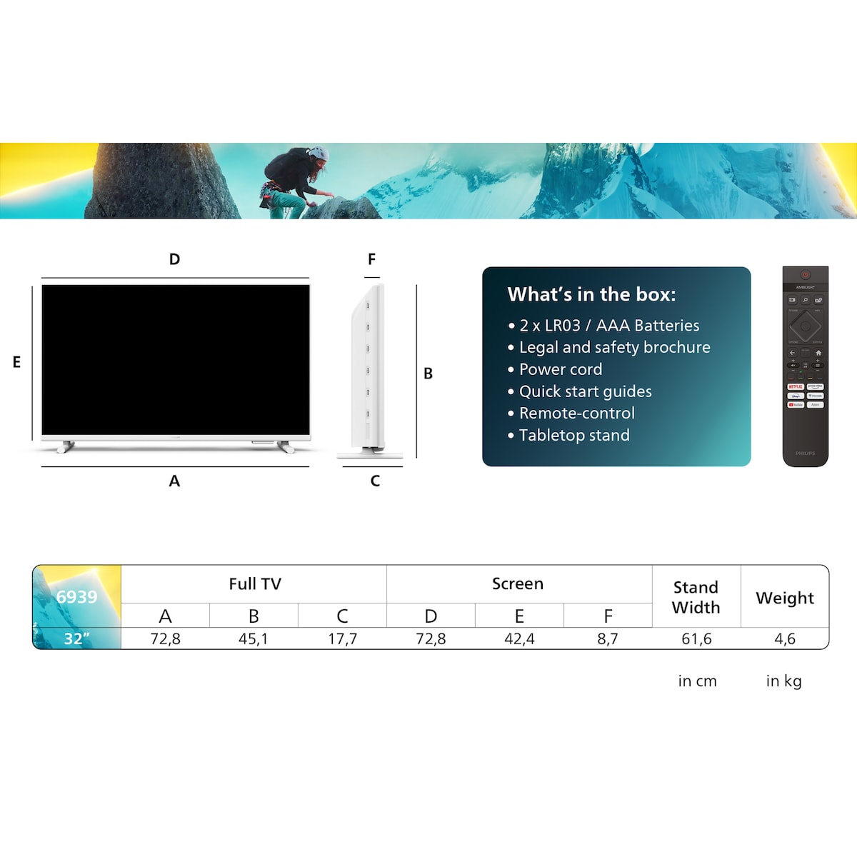 Philips 32” PFS6939 FHD LED Smart TV (2024)