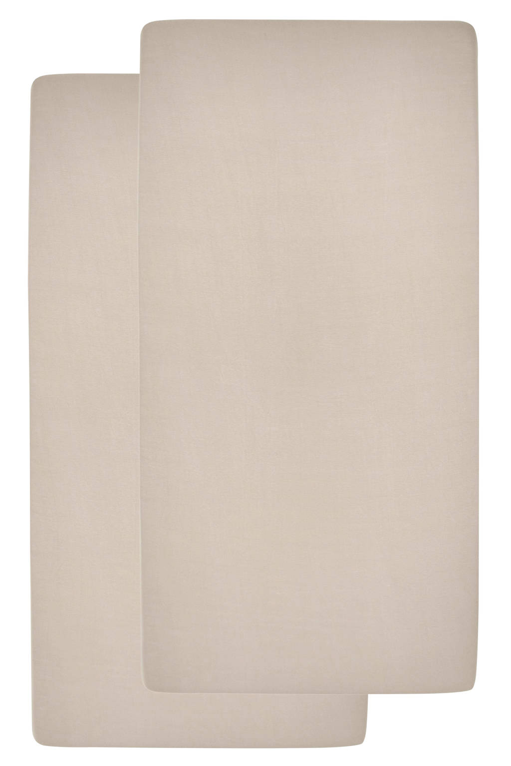 katoenen junior hoeslaken - set van 2 70x140/150 cm sand