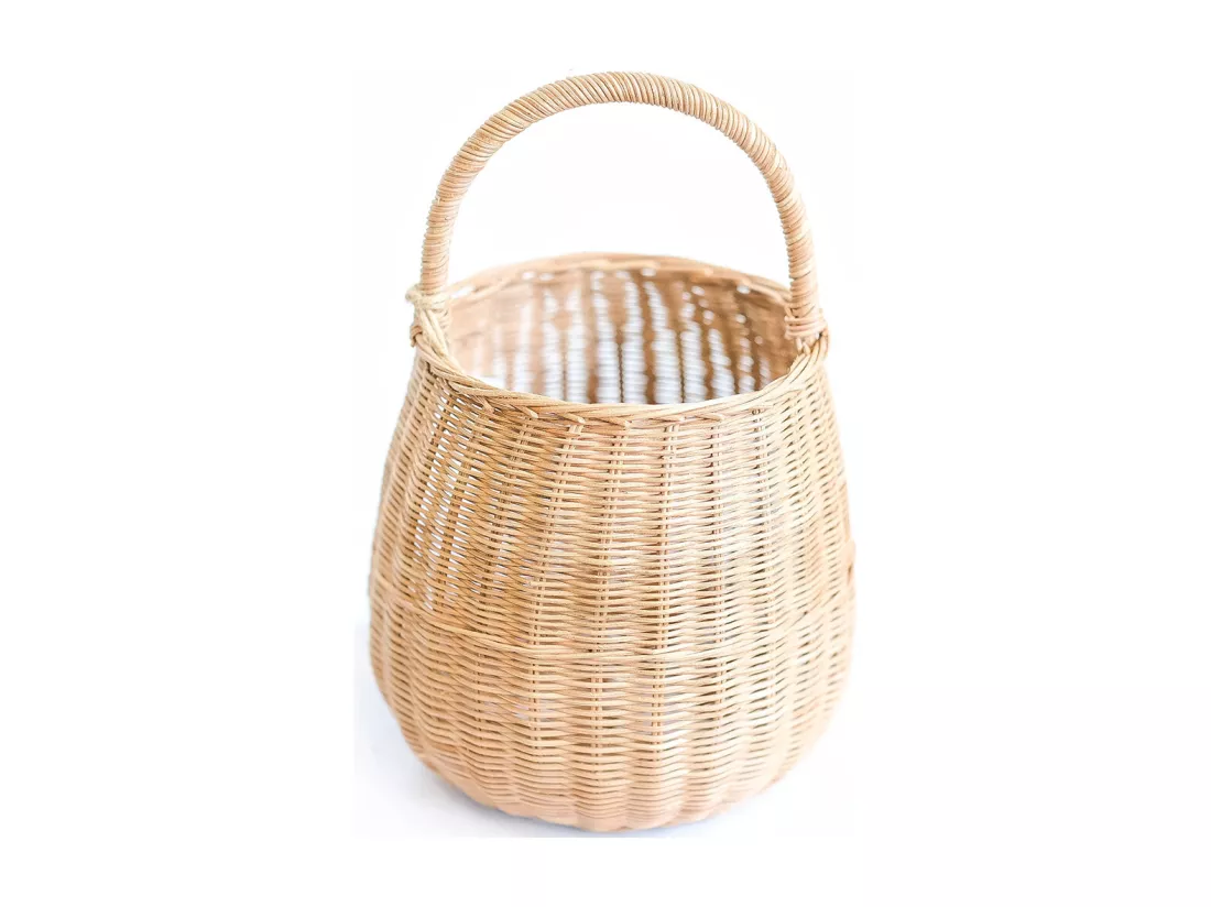 Panier en rotin avec poignée - 33x22CM - Vernu Naturel