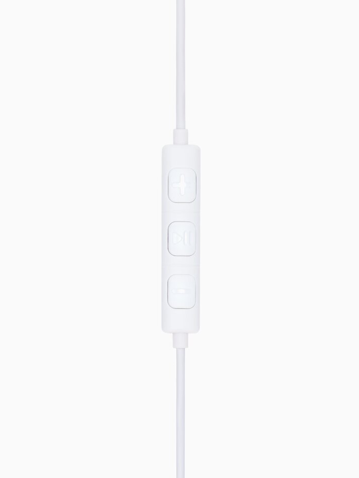 Fones de ouvido com microfone e controle de reprodução - Branco