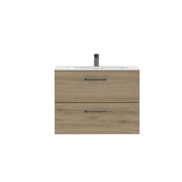 Tiger badkamermeubel Studio 80cm chalet eik/wit met RVS greep