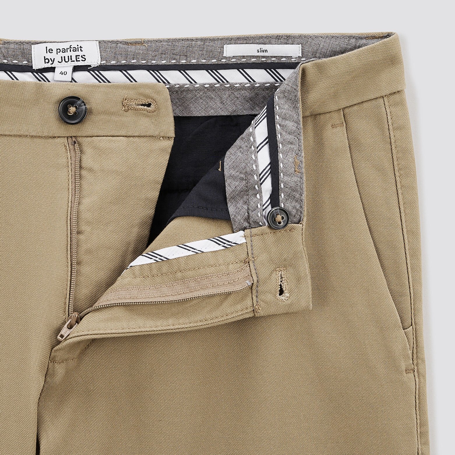 Pantalon chino slim urbain 'le parfait by JULES' Beige