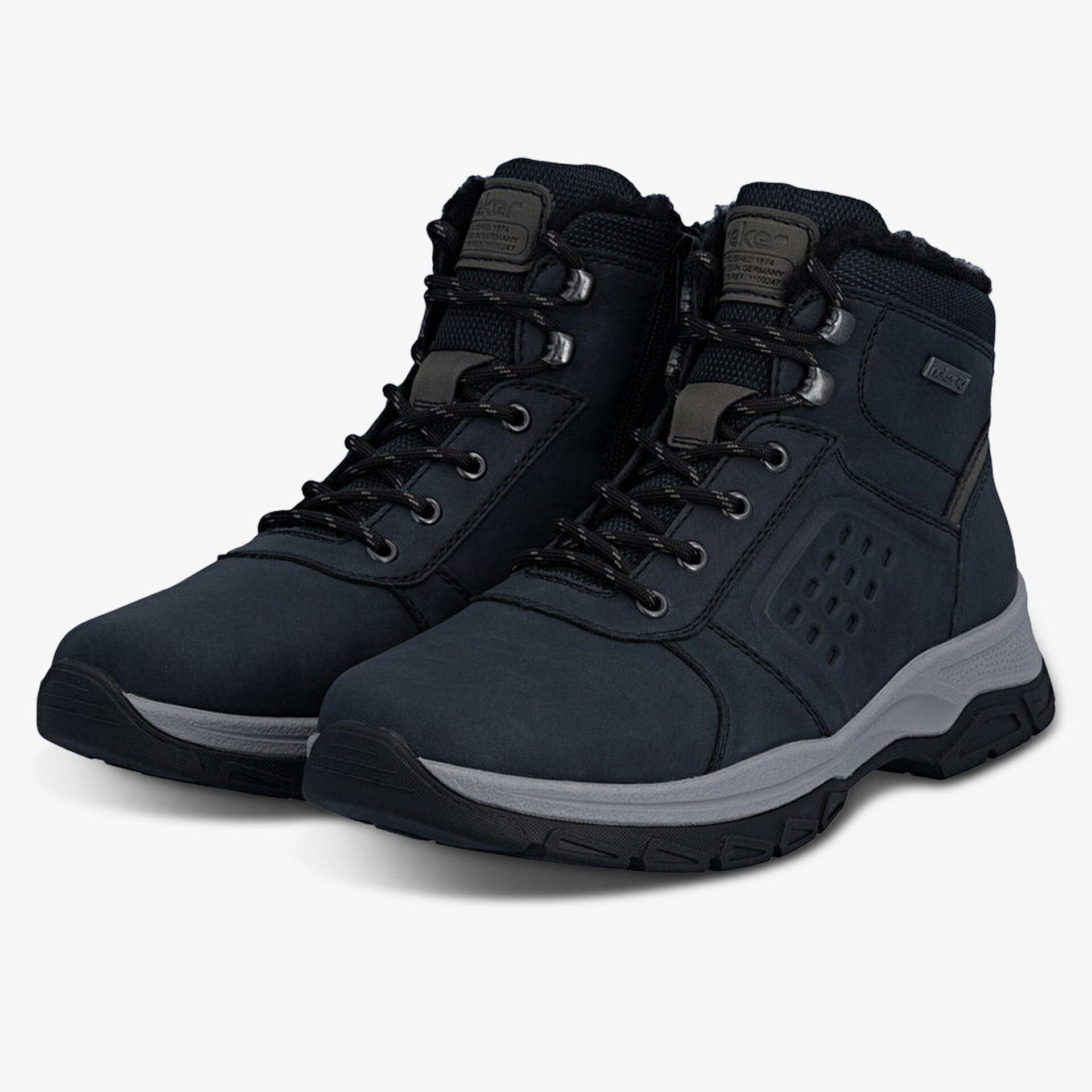 rieker Herren Schnürboots schwarz
