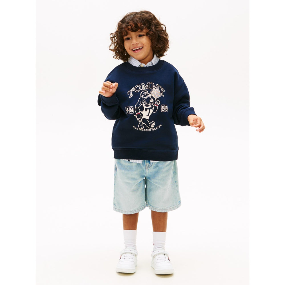 Køb Tommy Hilfiger Dark Night Navy Lb Printed Graphic Sweatshirt