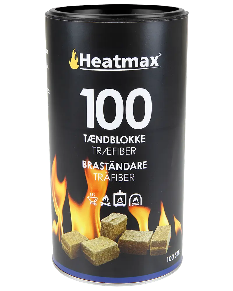 Heatmax Optænding - Optændingsblokke 100 stk.