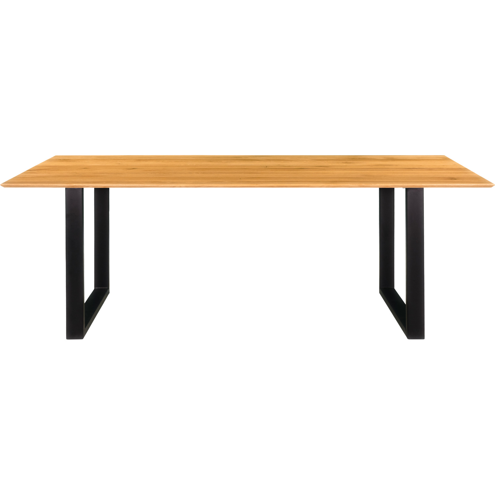 Tisch Flims Eiche massiv, Schweizer Kante, U-Fuss 180 x 76 x 90 cm