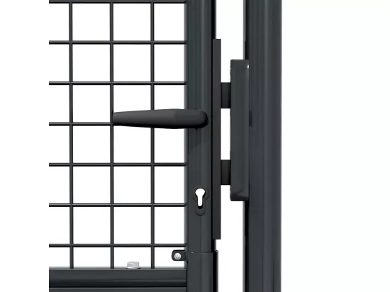 Portail en maille de jardin Acier galvanisé 100 x 225 cm Gris