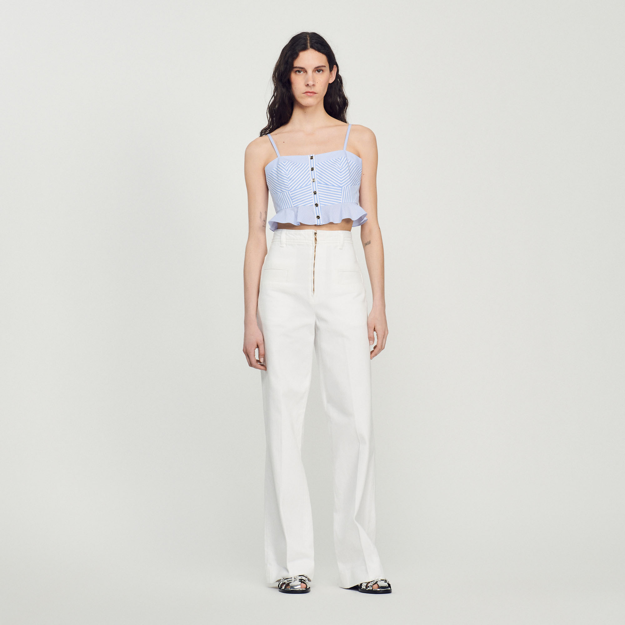 Top bustier á rayures