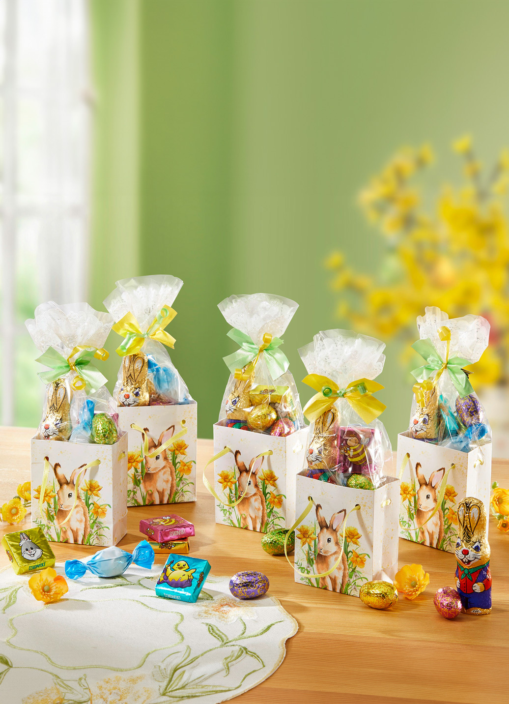 Ostertütchen mit Hasenmotiv, 5er-Set