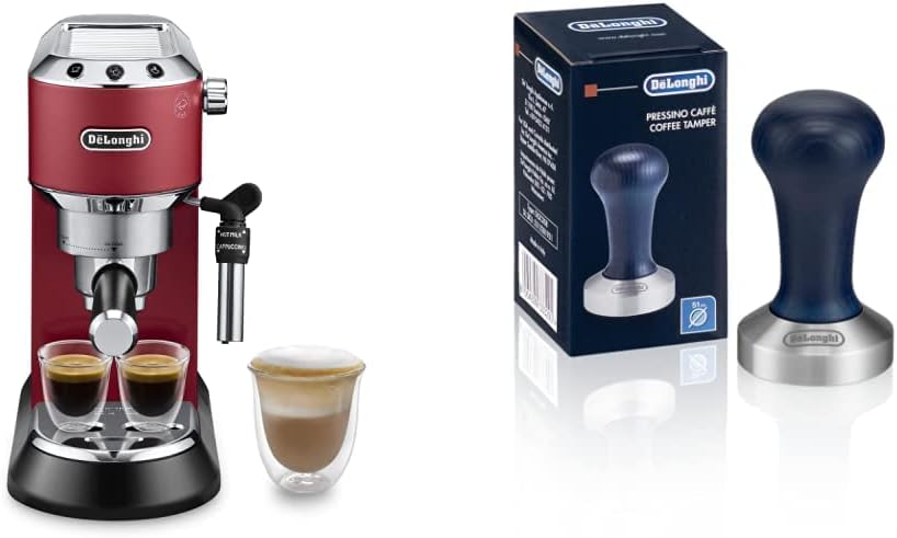 De'Longhi Dedica Style EC685.W, Machine à Café à Pompe en Acier Inoxydable Pour Café Moulu ou Dosettes, Machine à Espresso et Cappuccino, Réservoir de 1,3L, Système Anti-goutte, Blanc