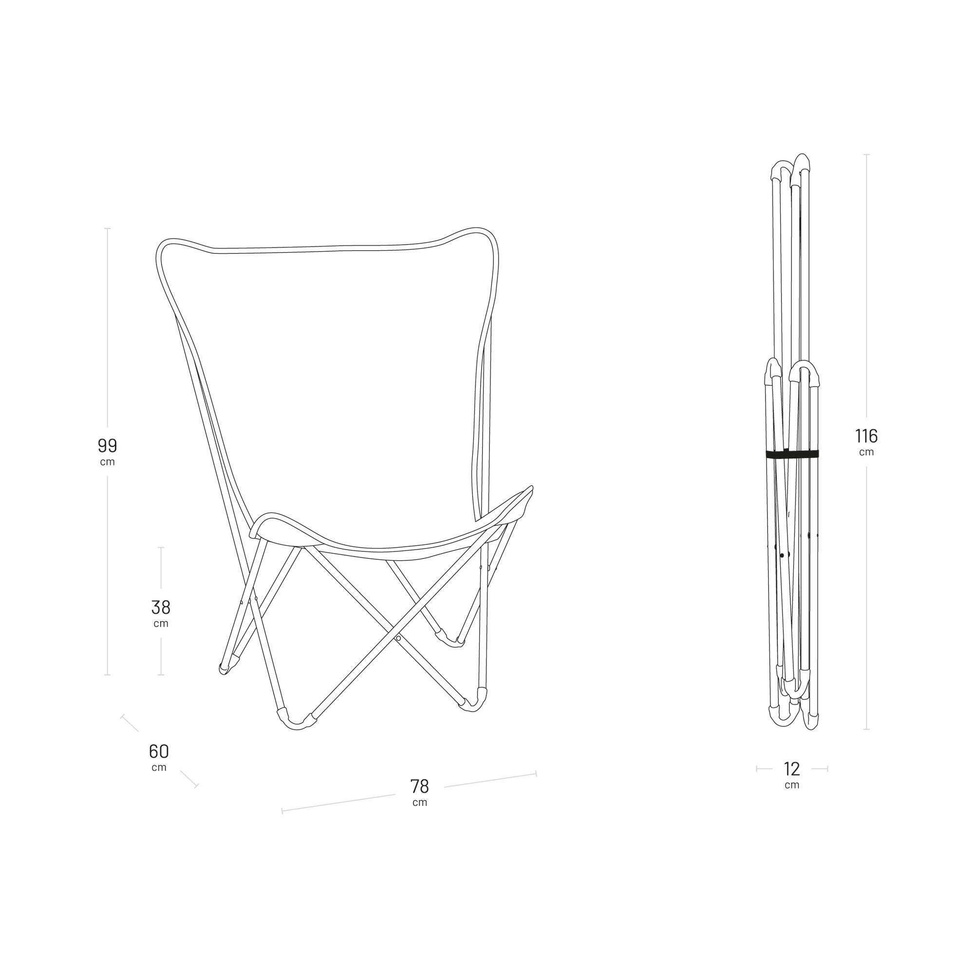 Butterfly chair Maxi Pop Up Airlon Gelb Curry