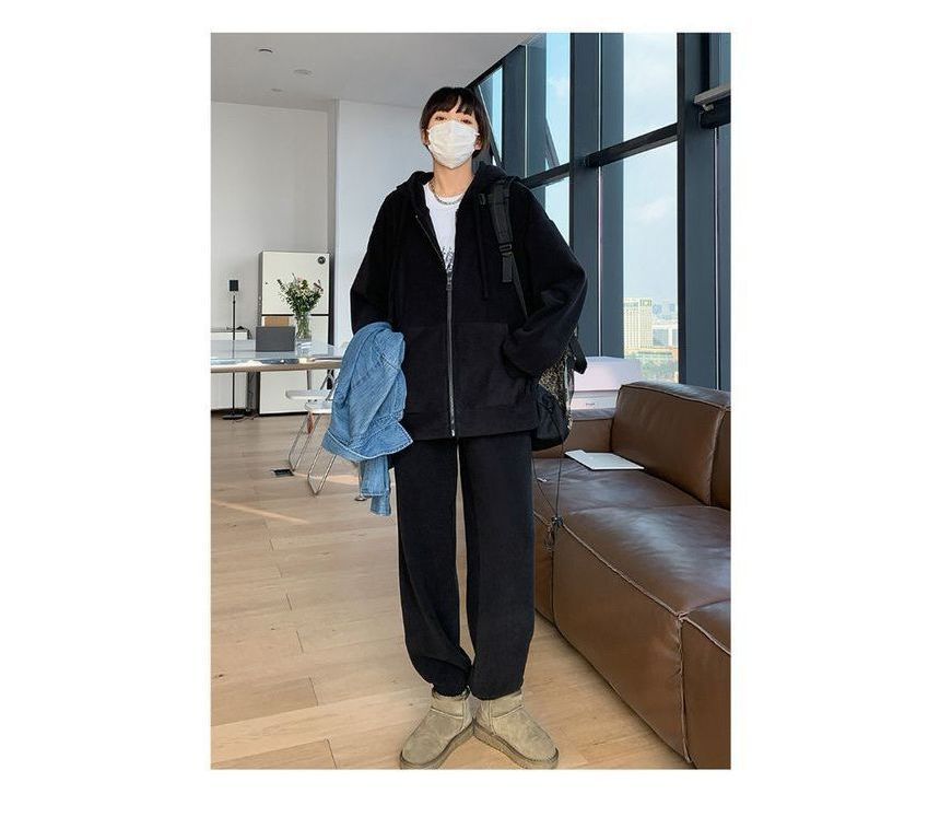 aistera - Effen oversized hoodie met rits