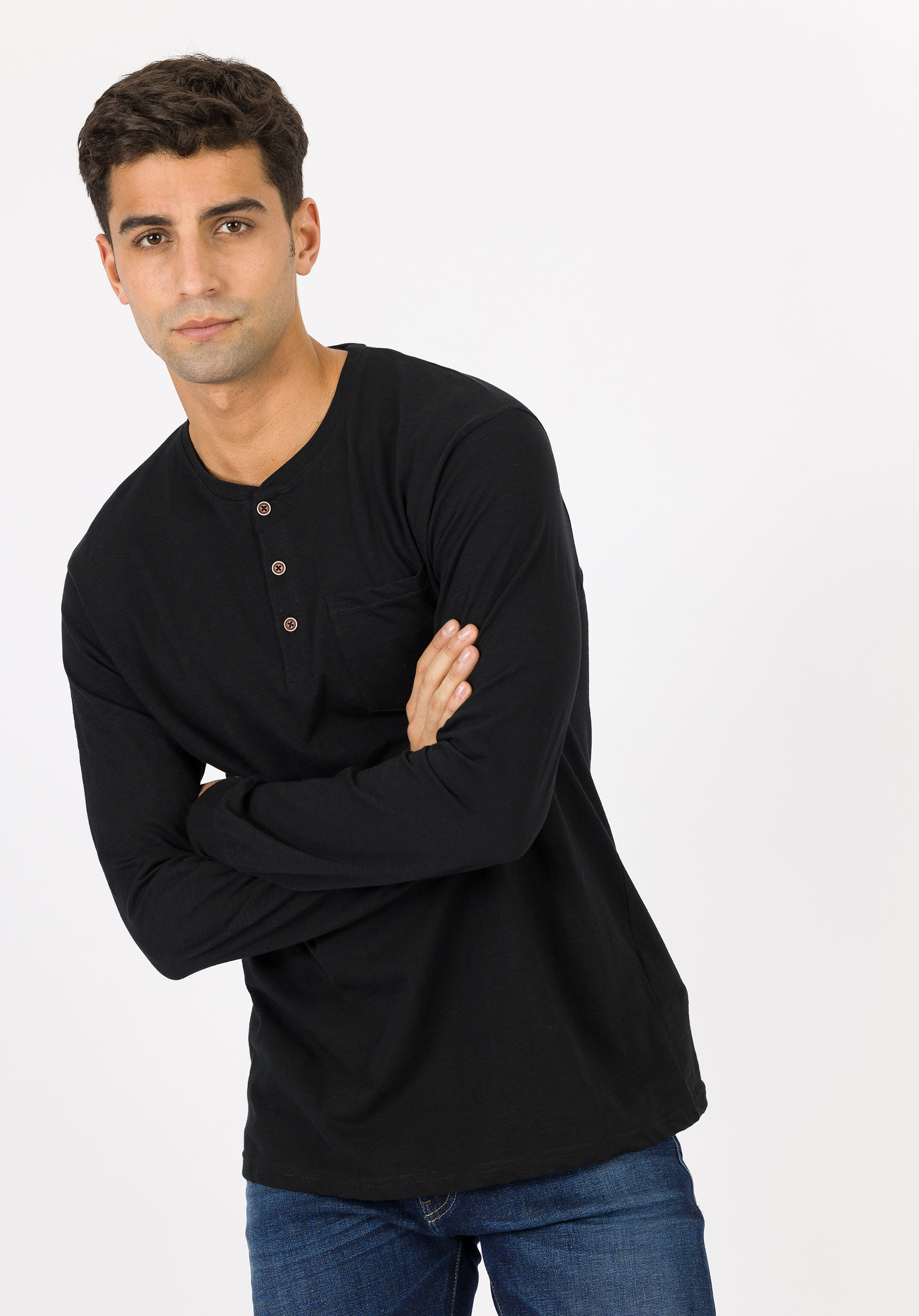 T-shirt Manga Comprida Preto
