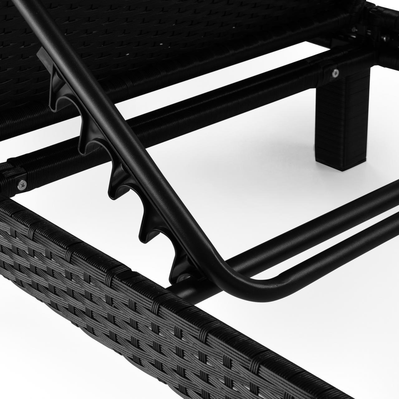 Liegestuhl Rattan COSI schwarz