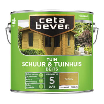 CetaBever Tuinbeits Schuur & Tuinhuis zijdeglans transparant grenen 2,5 liter