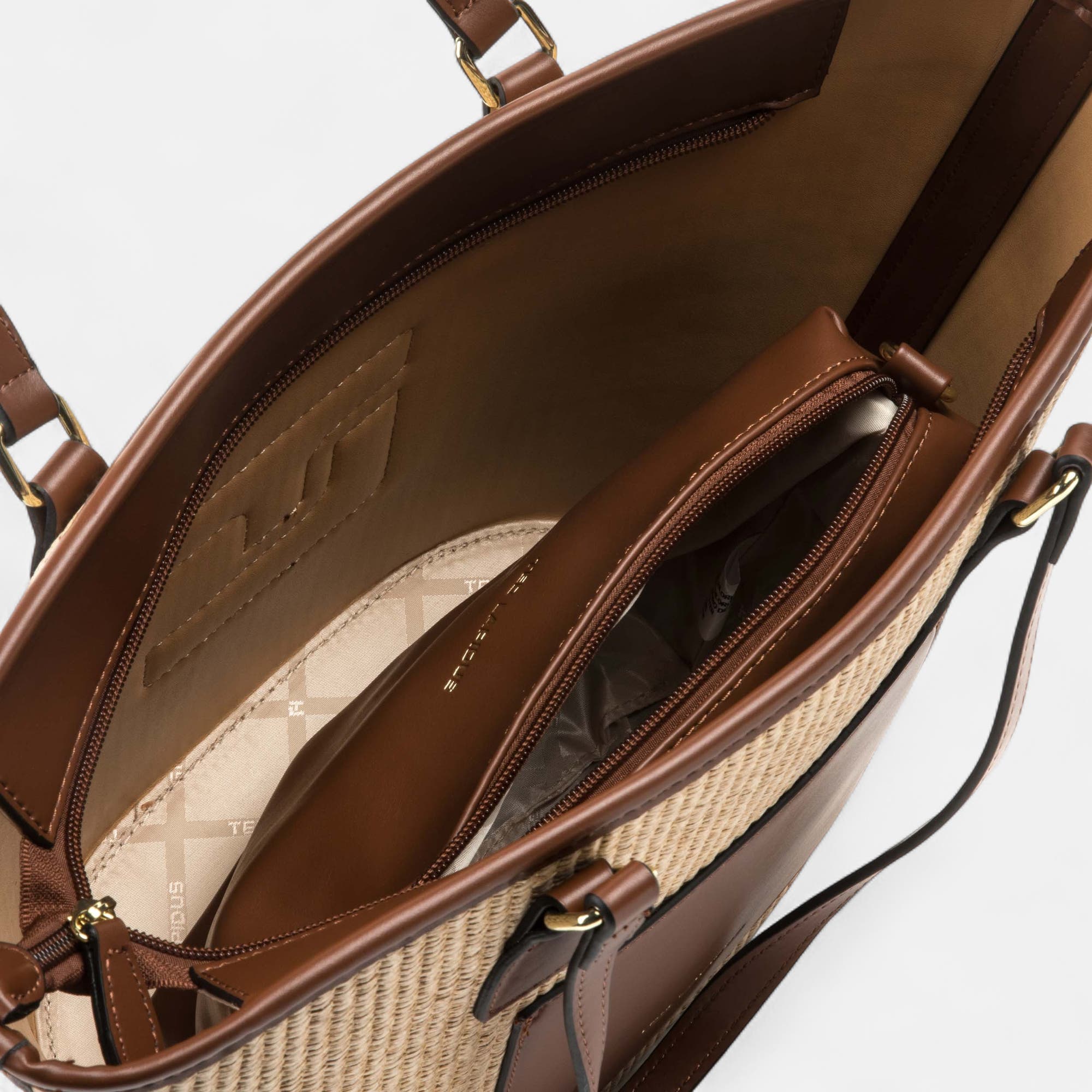 Sac de shopping cognac
