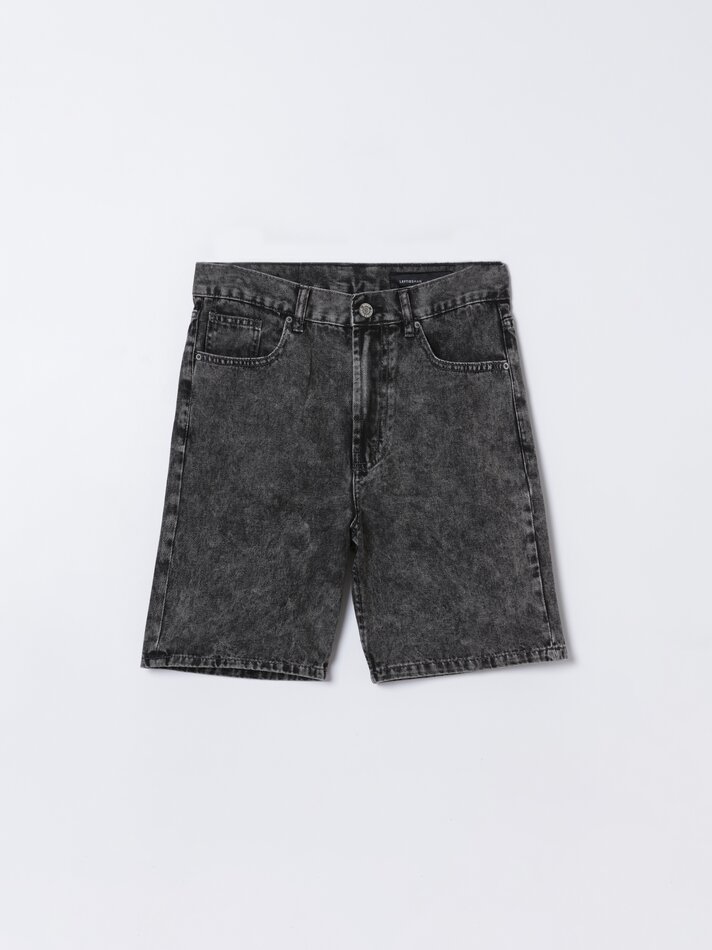 Bermuda jeans slim fit - Cinza antracite