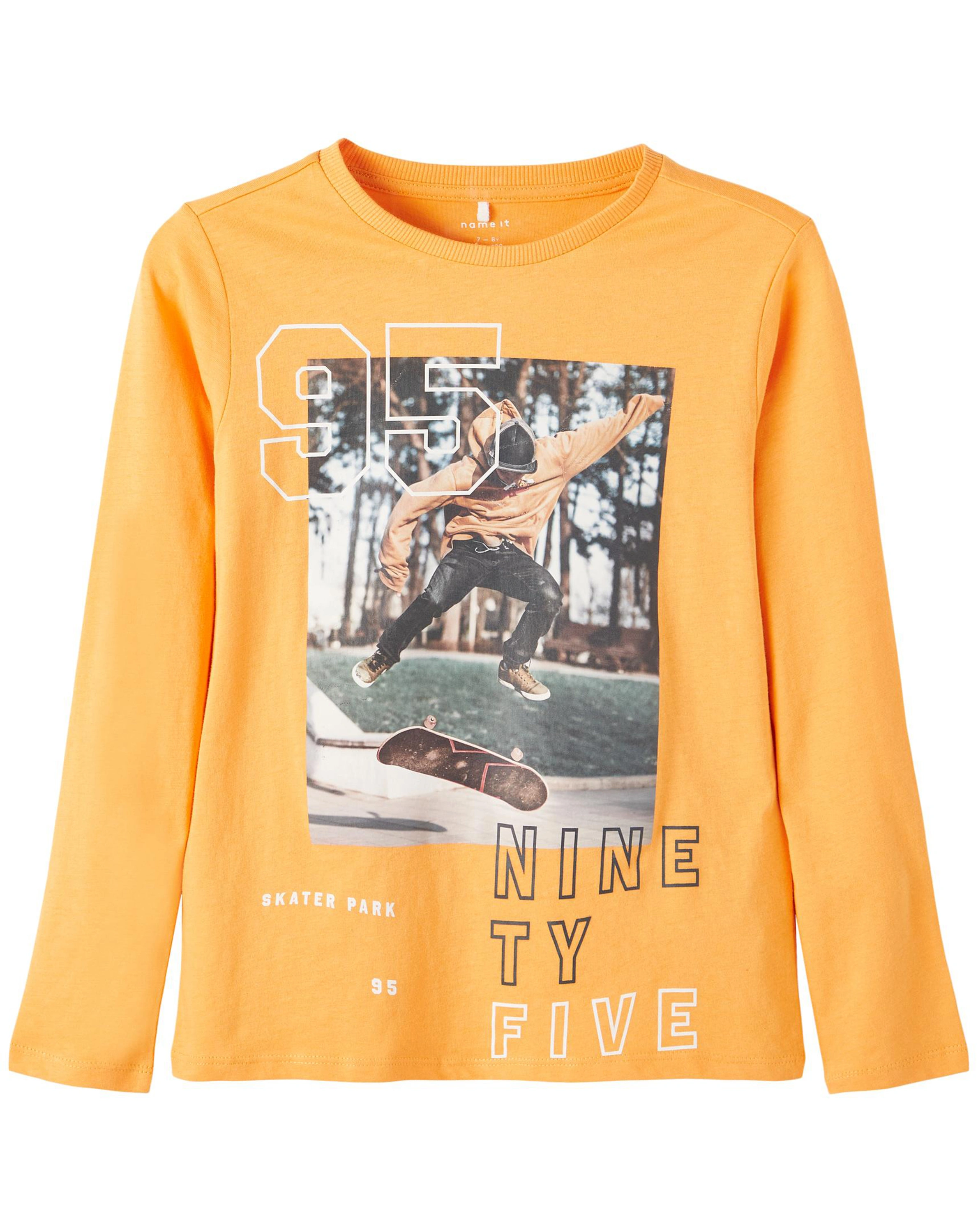 Langarmshirt NKMLUES NINE TY FIVE in golden apricot
