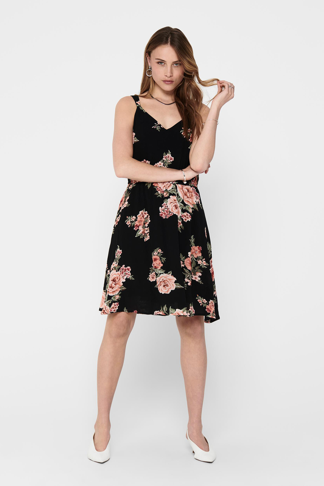 Vestido curto sem alças