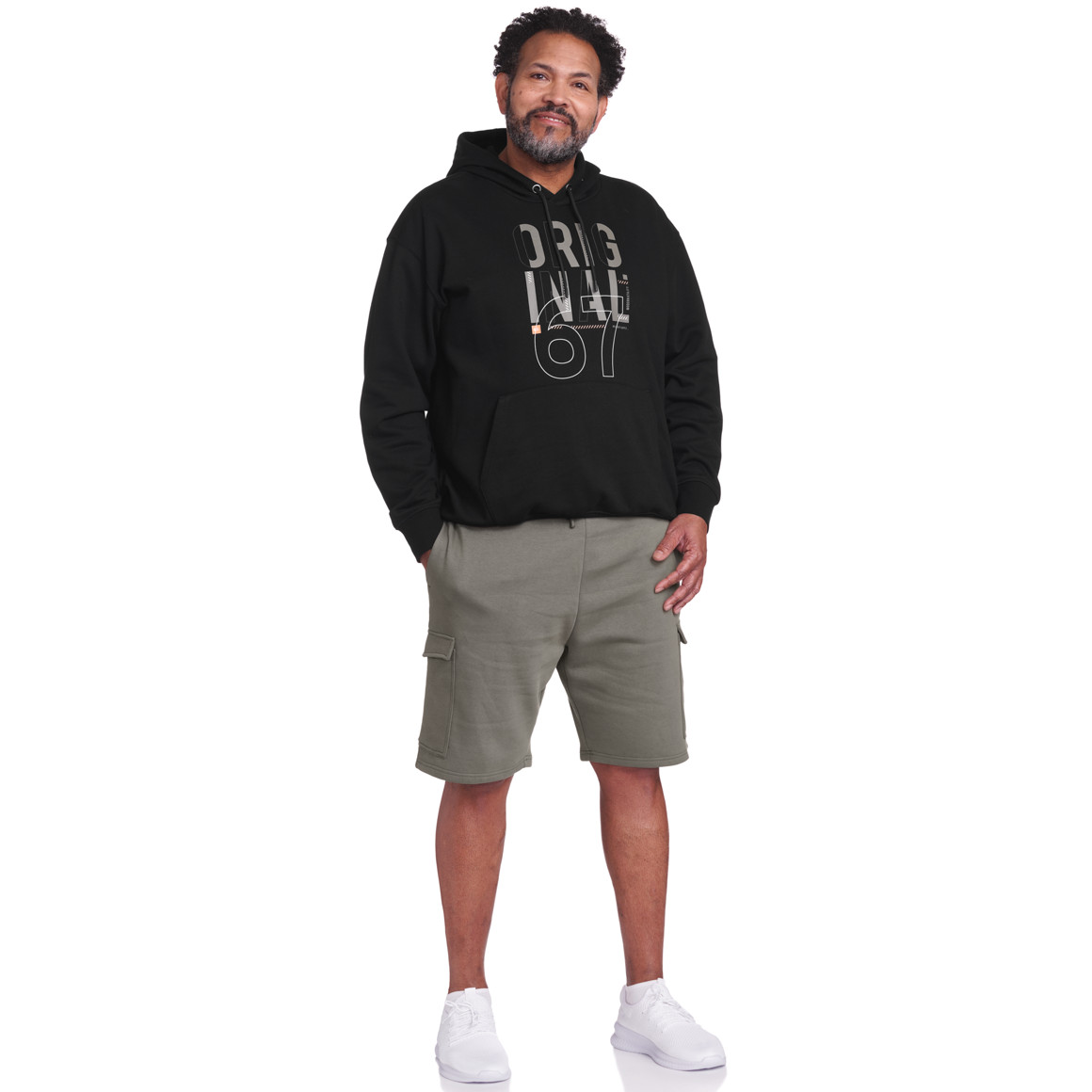 VanVaan Herren Sweatshorts in Unifarben oliv