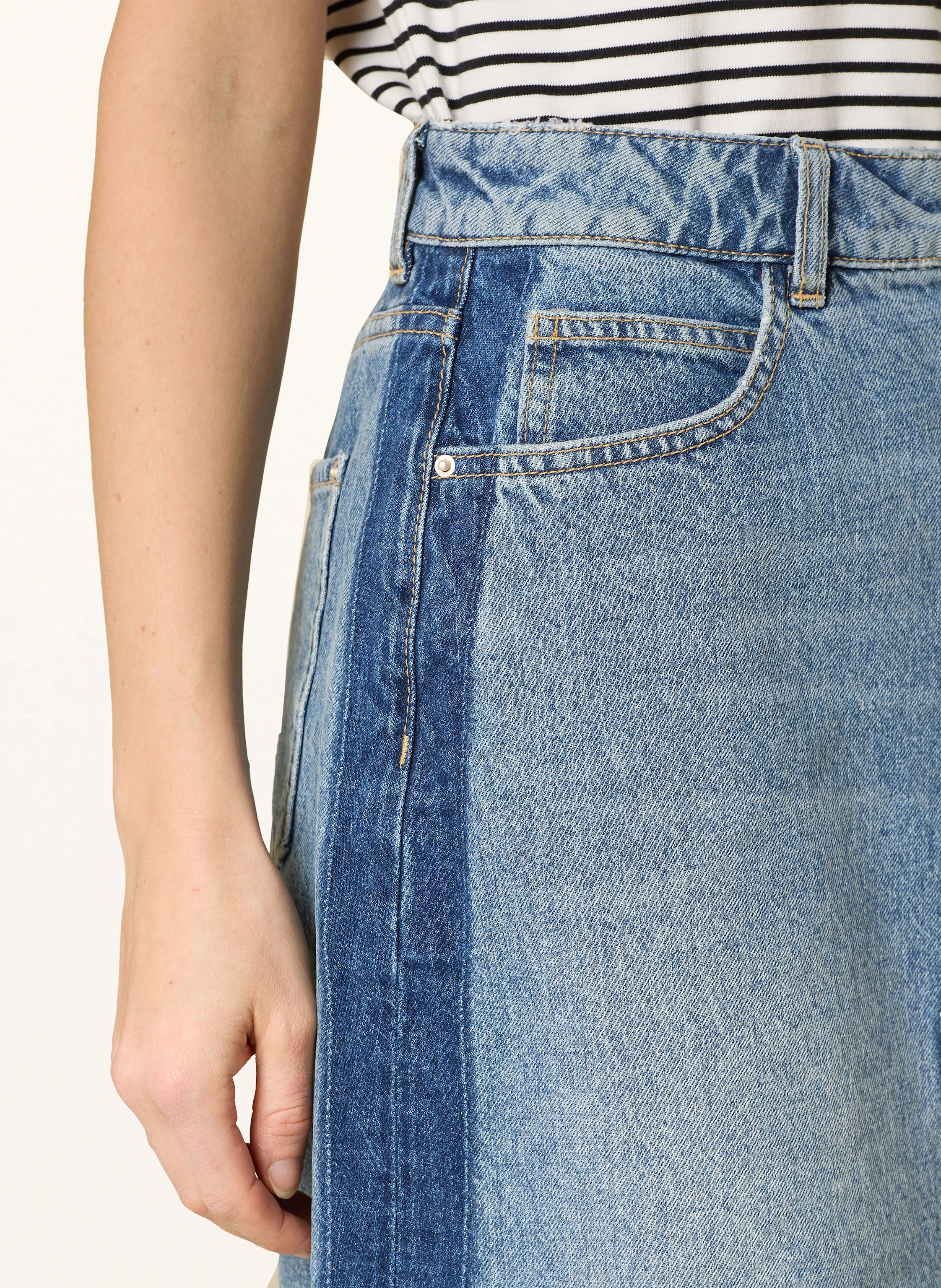 OPUS Jeansrock RINSO STRIPE