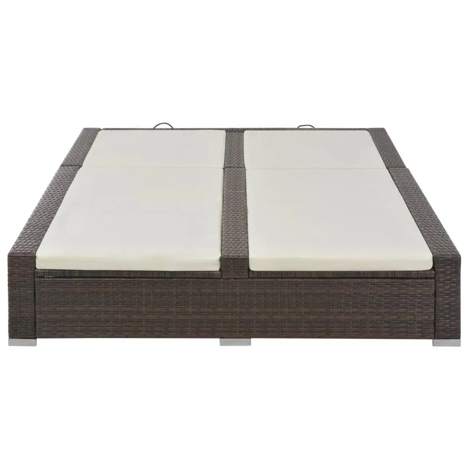 vidaXL - Ligbed - Bruin - Poly rattan