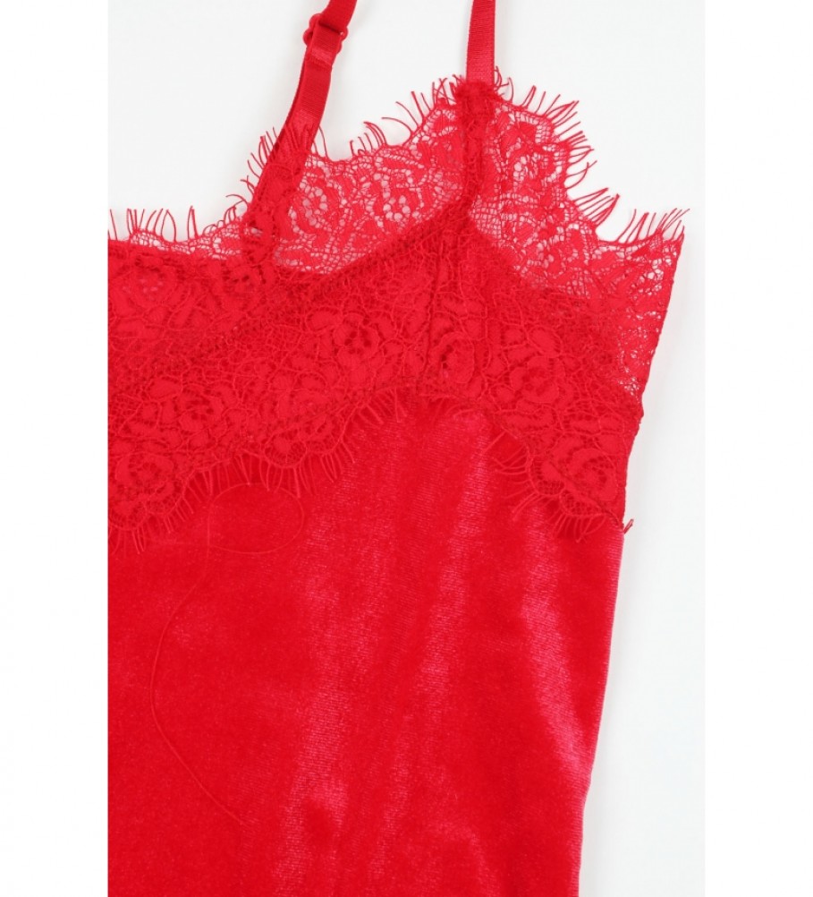 Camisola de veludo vermelha Admas