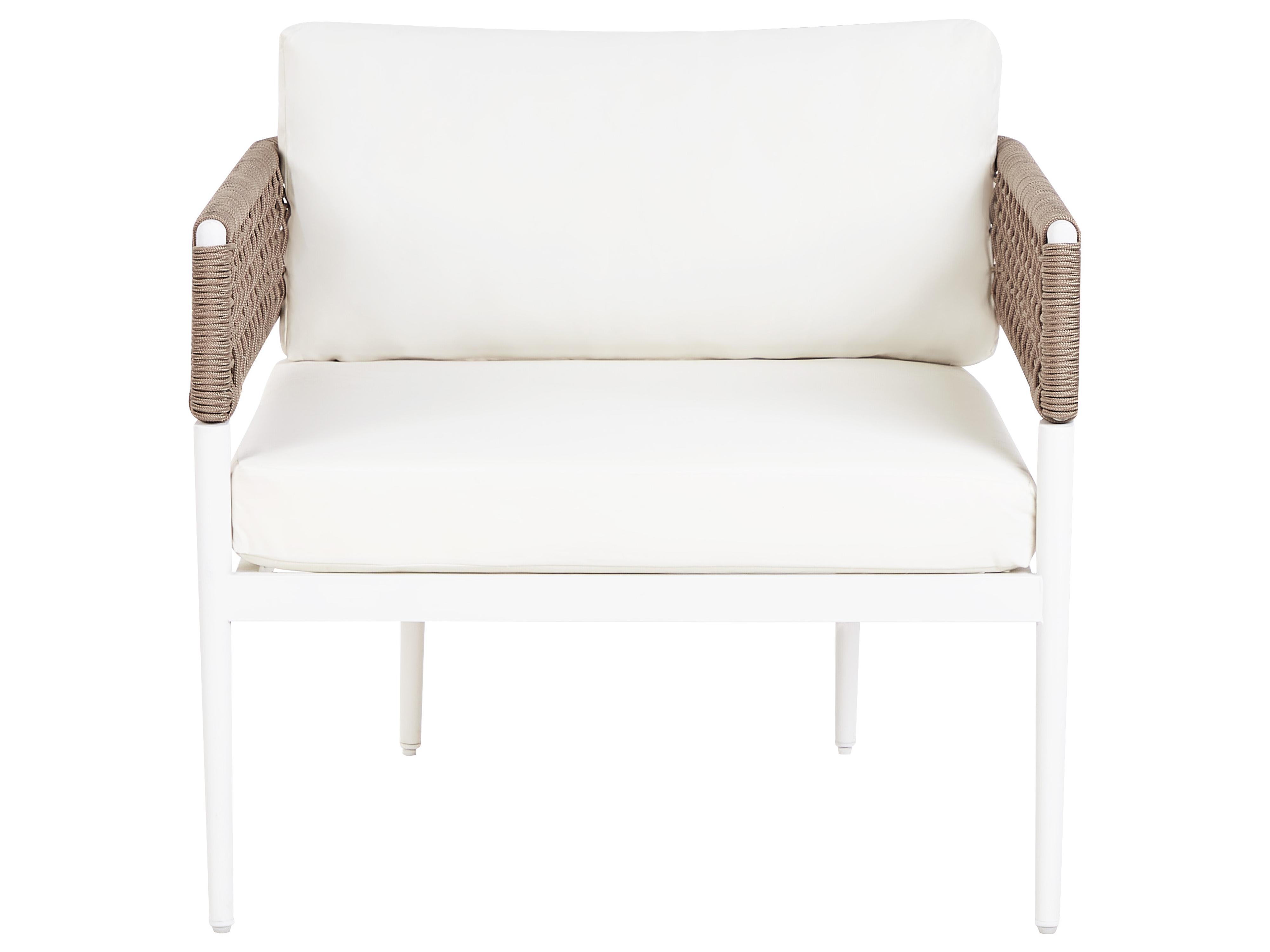 Loungeset met tafel 5-zits SERLA Metaal Wit