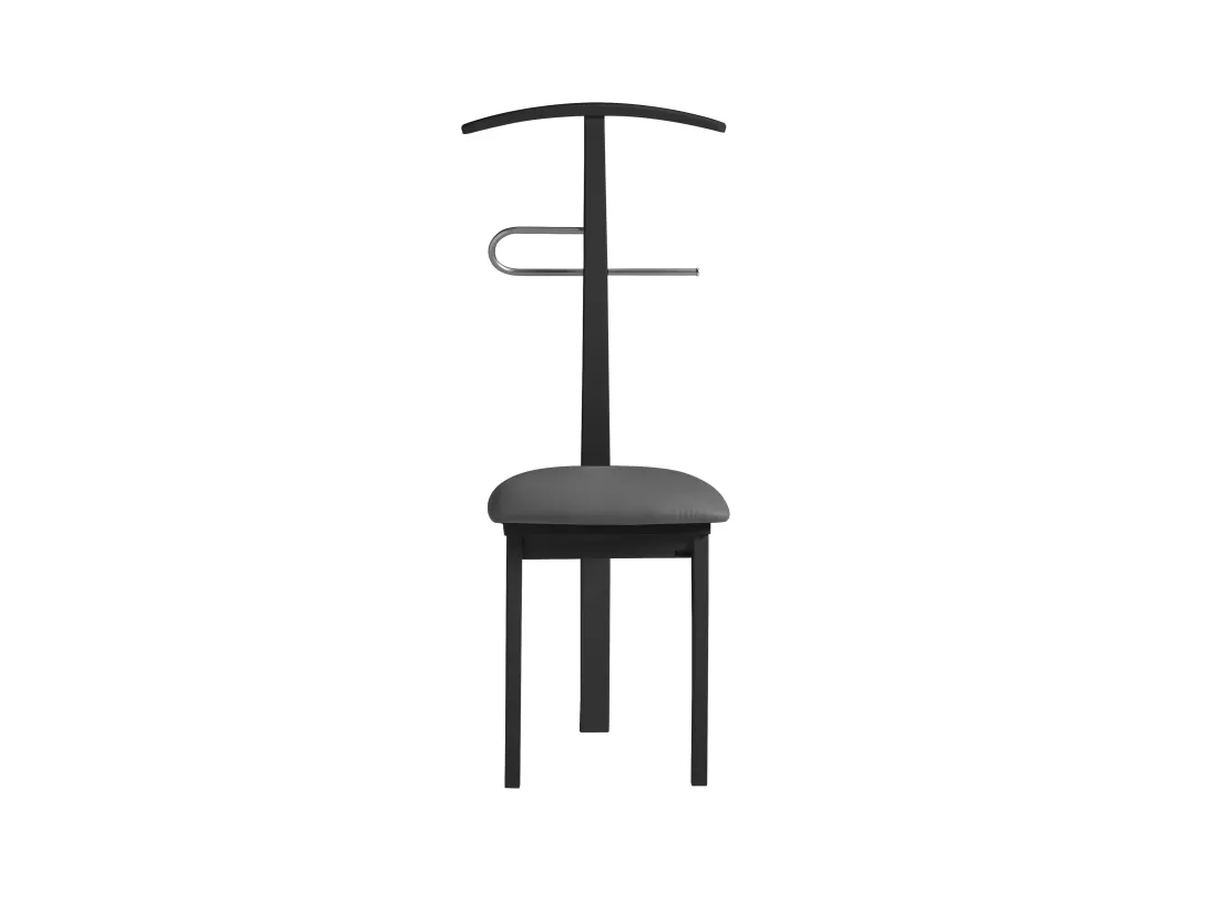 Valet de nuit - H108cm x L46cm x P44cm - hêtre massif noir - Stilizzato