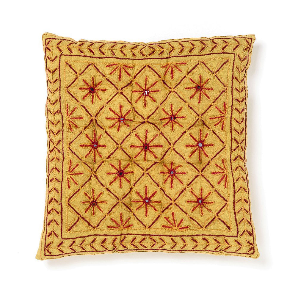 Kissen quadratisch, beige, L 40 cm, B 40 cm von fischer's lagerhaus