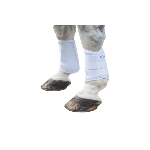Cortadores de mato ARMA de neoprene branco para cavalos