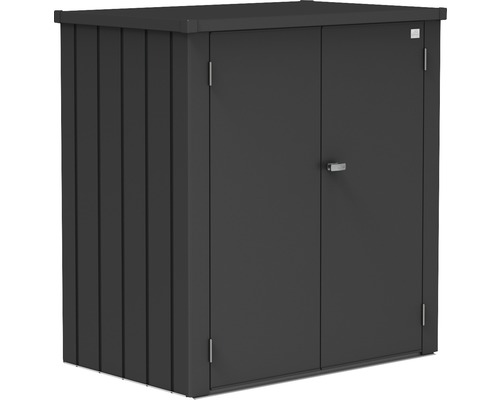 Biohort Romeo terraskast inclusief 3 plankdragers en 2 planken, thermisch verzinkt, afmeting L 132 x 87 x 140 cm, donkergrijs metallic