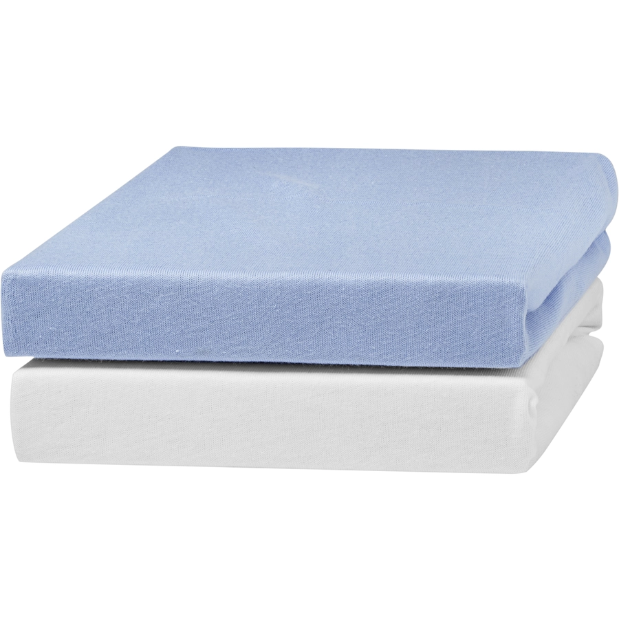 urra Jersey Spannbettlaken 2er-Pack 70 x 140 cm weißblau