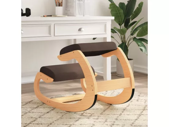 Chaise assis-genoux marron 55x84x55 contreplaqué de bouleau