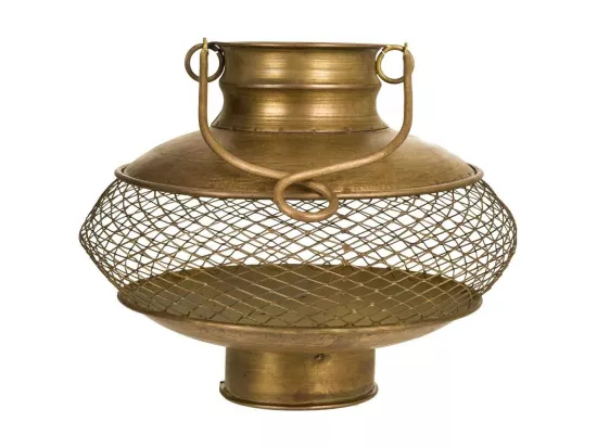 Vase en métal marron 29x29x26h