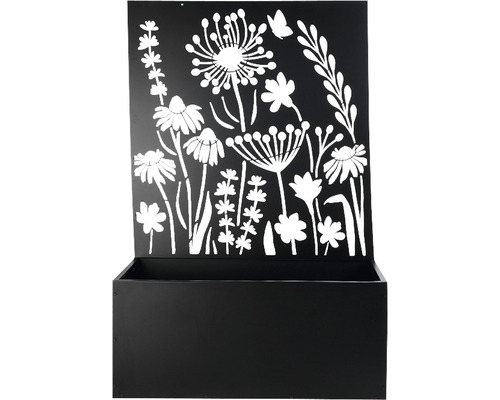 Esschert's Garden metalen plantenbak/kamerverdeler, 100 x 39 x 140,5 cm, zwart