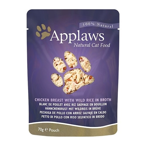 Sachê de 70g de Applaws Frango e Arroz para gatos