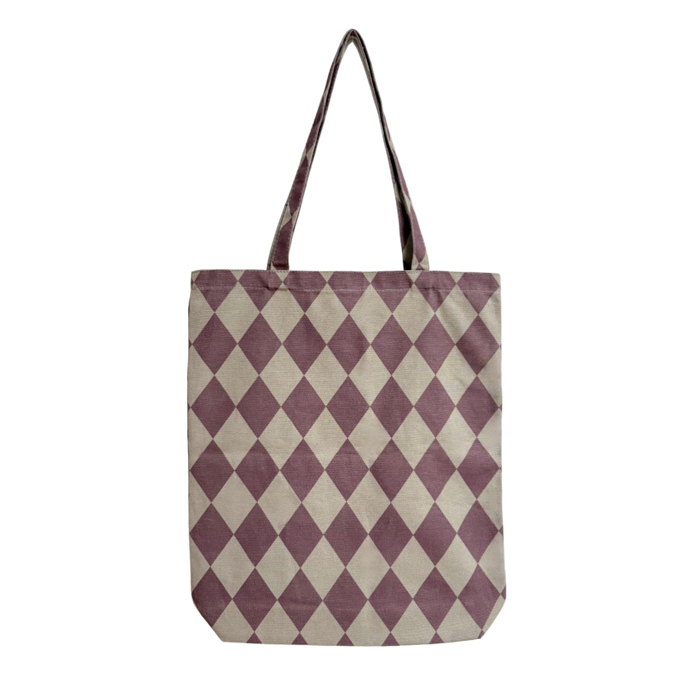 Tas Katoen diamond/ mossy gray purple