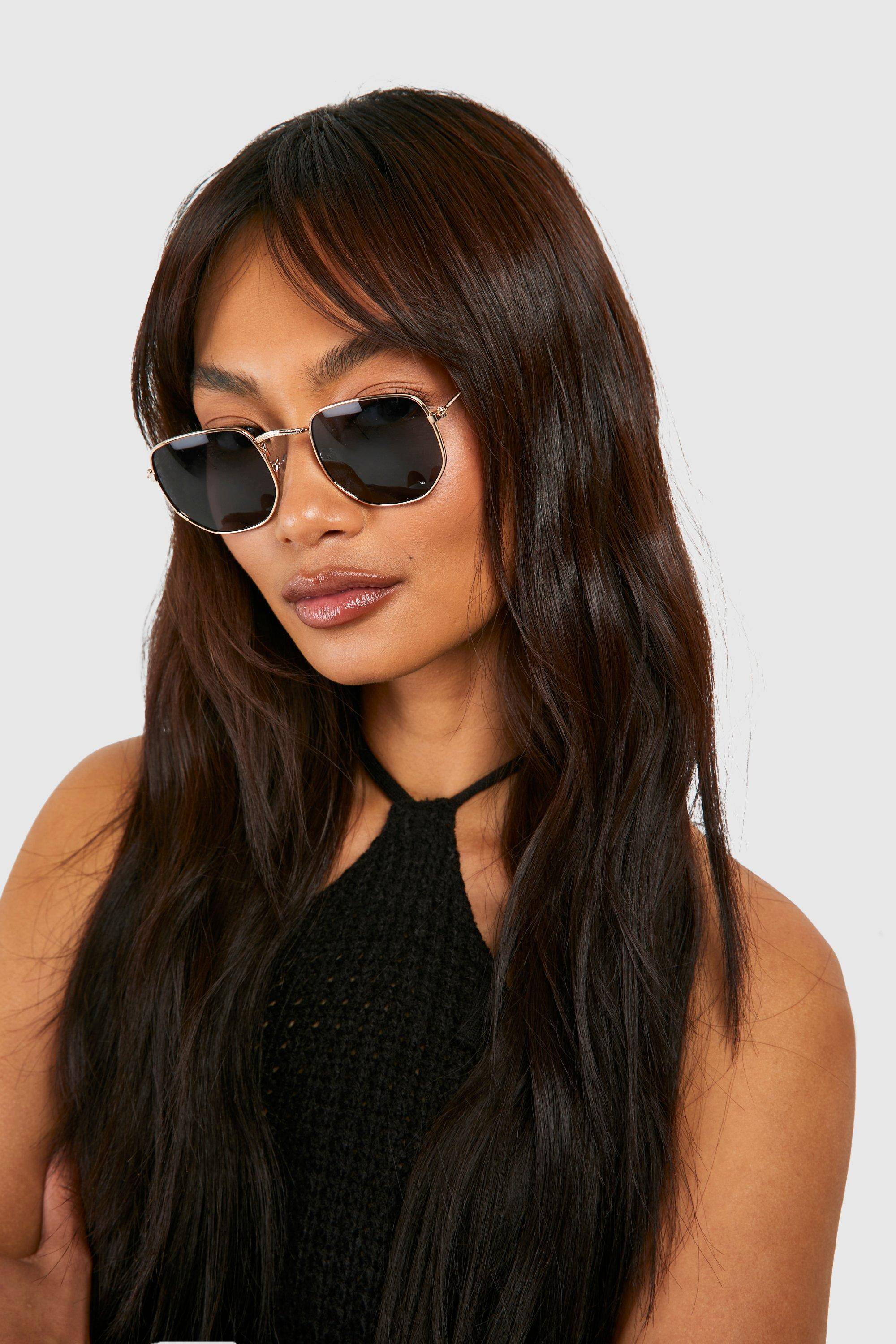 boohoo Lunettes de soleil rondes à monture métallique teintée