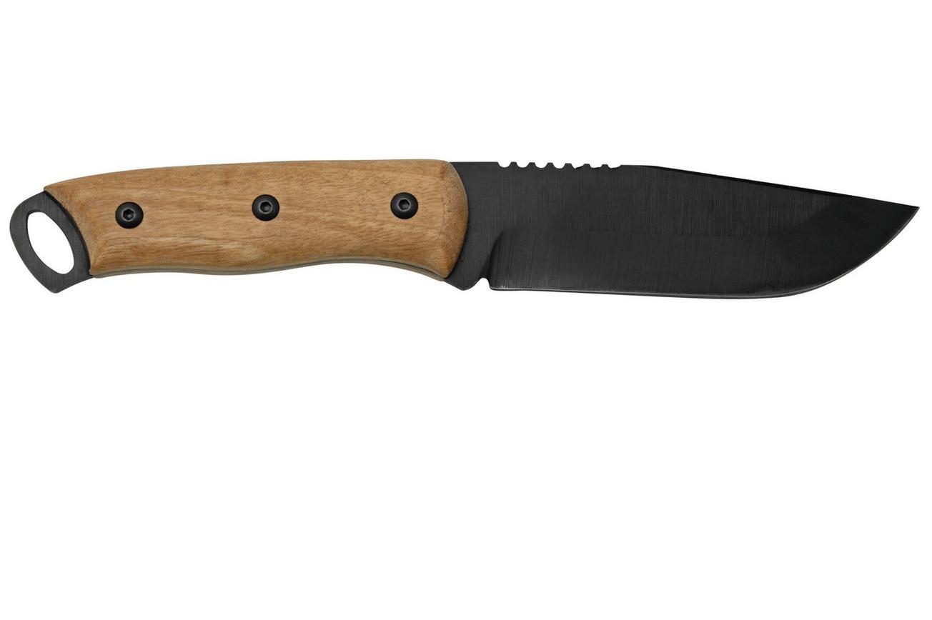 BeaverCraft BSH4 Carbon Steel Bushcraft Knife, Walnut Handle with Leather Sheath, bushcraftmes