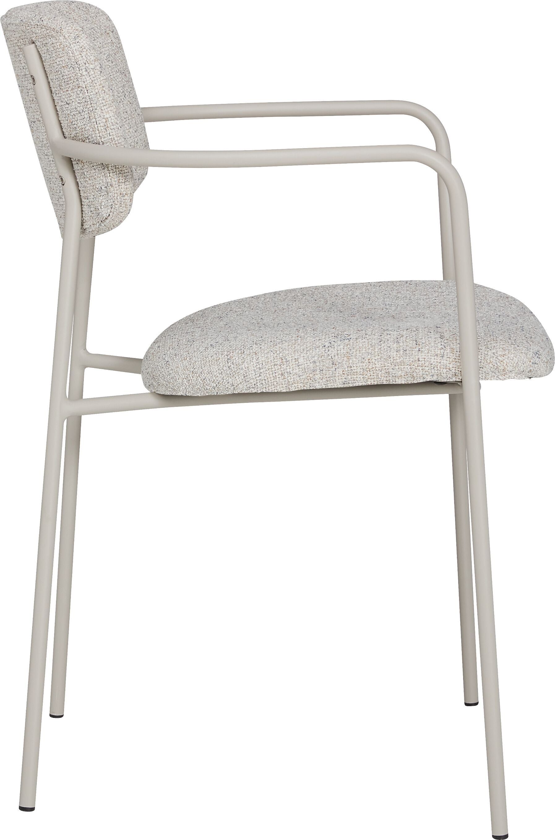 NAIA Stuhl Stoff - Creme / B: 54.5 cm x T: 53.5 cm x H: 77.0 cm