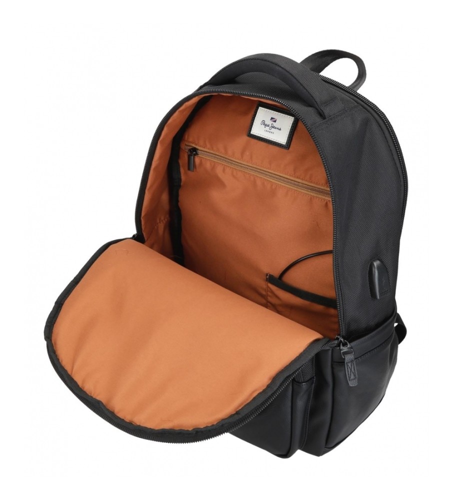 Mochila adaptável Pepe Jeans Egham para laptop e tablet, com dois compartimentos.