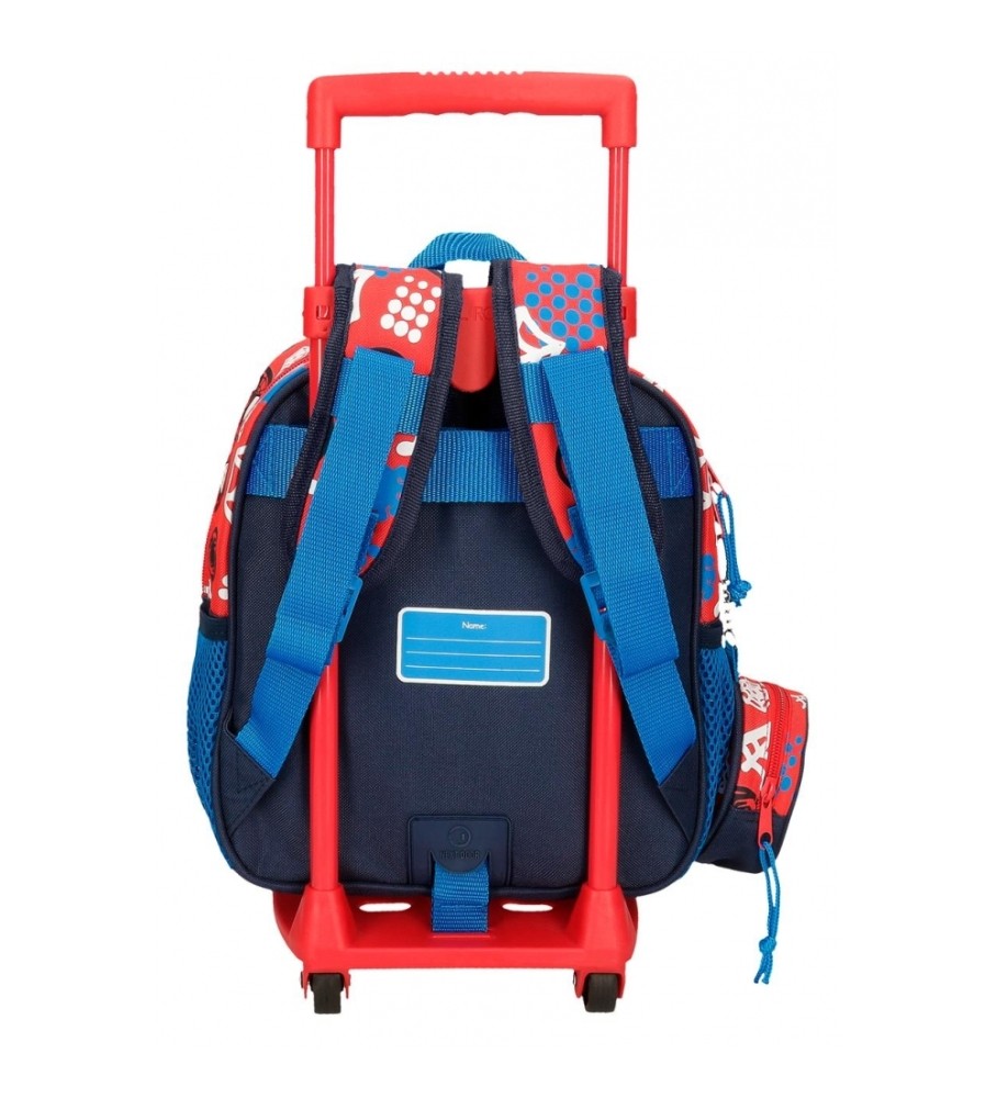 Mochila pré-escolar Joumma Bags Spidey and Friends com rodas vermelhas