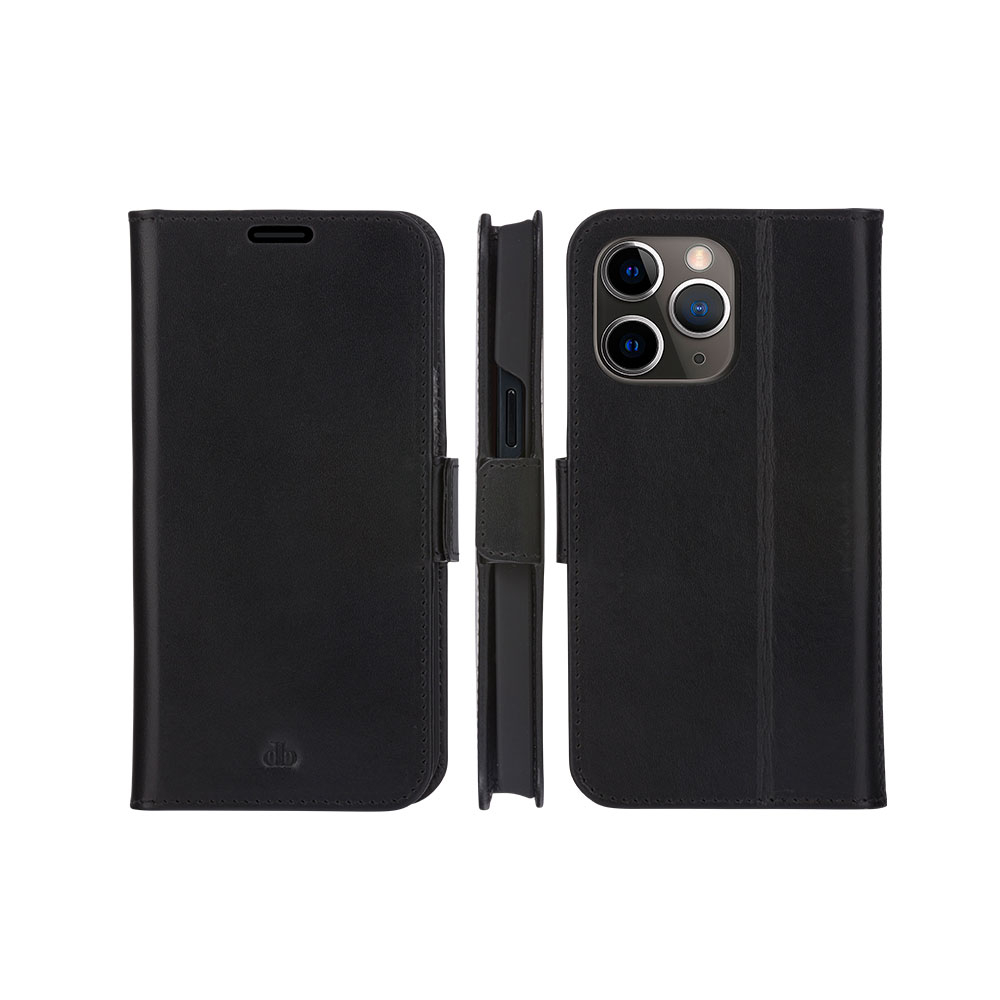 iPhone 13 Pro Echtleder Tasche mit RFID Schutz Copenhagen Slim (CS61GTBL1327) - Schwarz