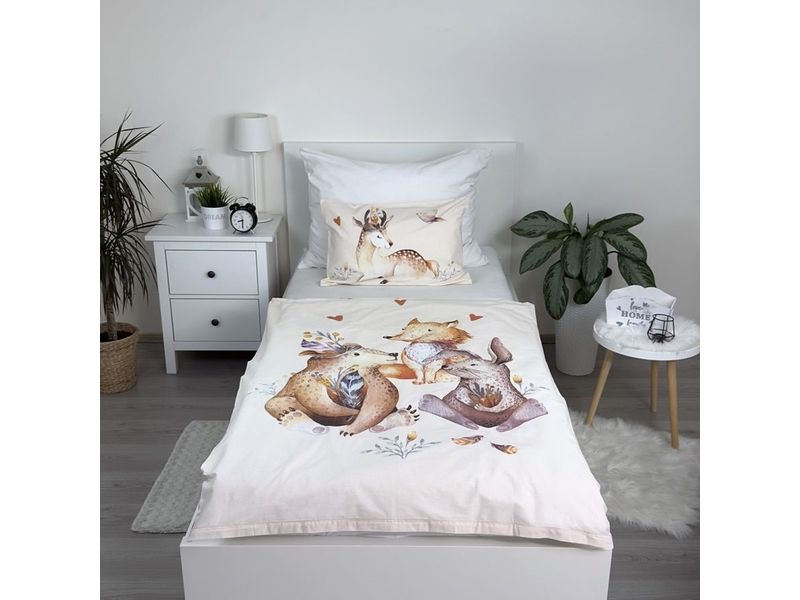 Jerry Fabrics Kinderbettwäsche Woodland 100 x 135 cm   40 x Bettwäscheset für ein kleineres Kinderbett