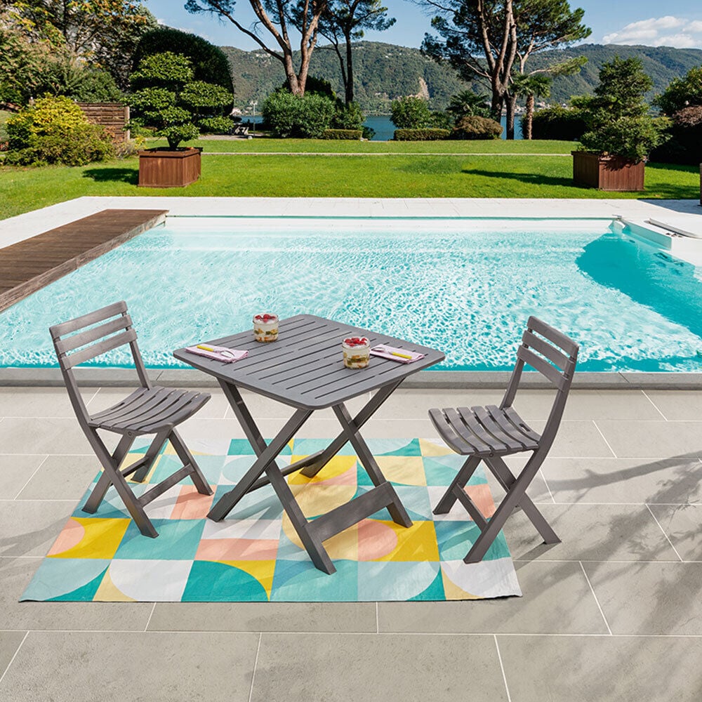 Tapis de jardin Berlingot antidérapant motif géométrique pastel
