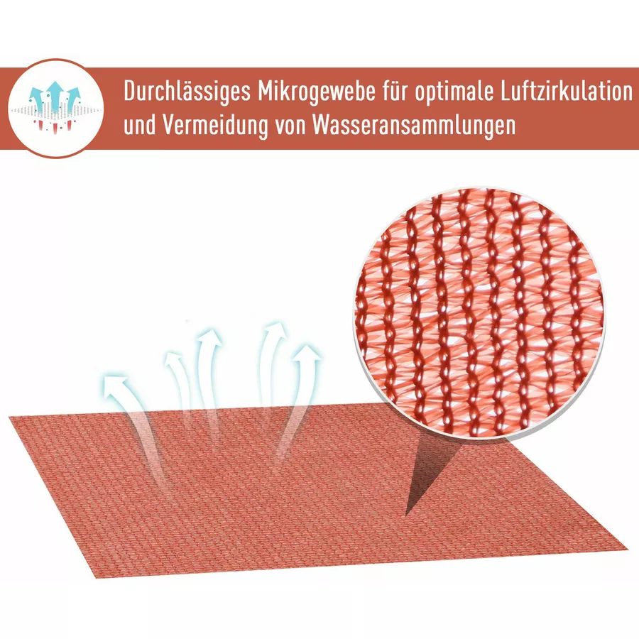 Outsunny Sonnensegel als Dreieck rot