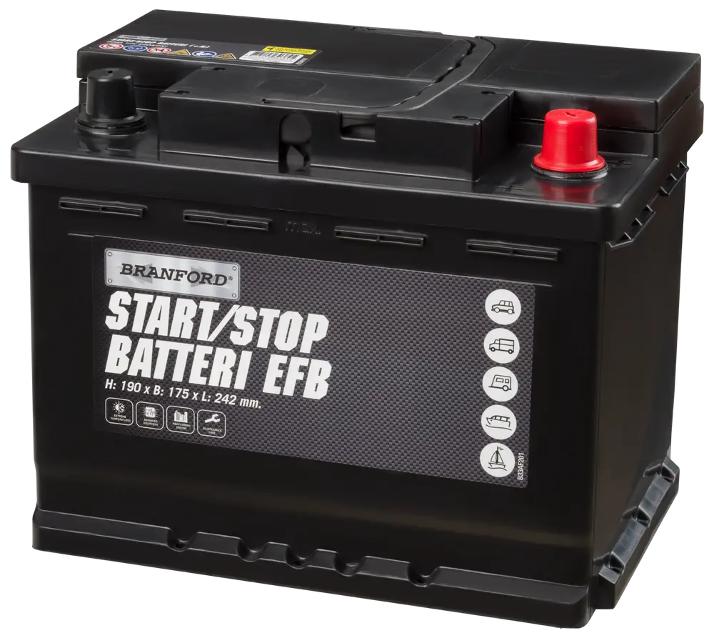 BRANFORD Autobatteri Start/Stop EFB 60Ah +højre