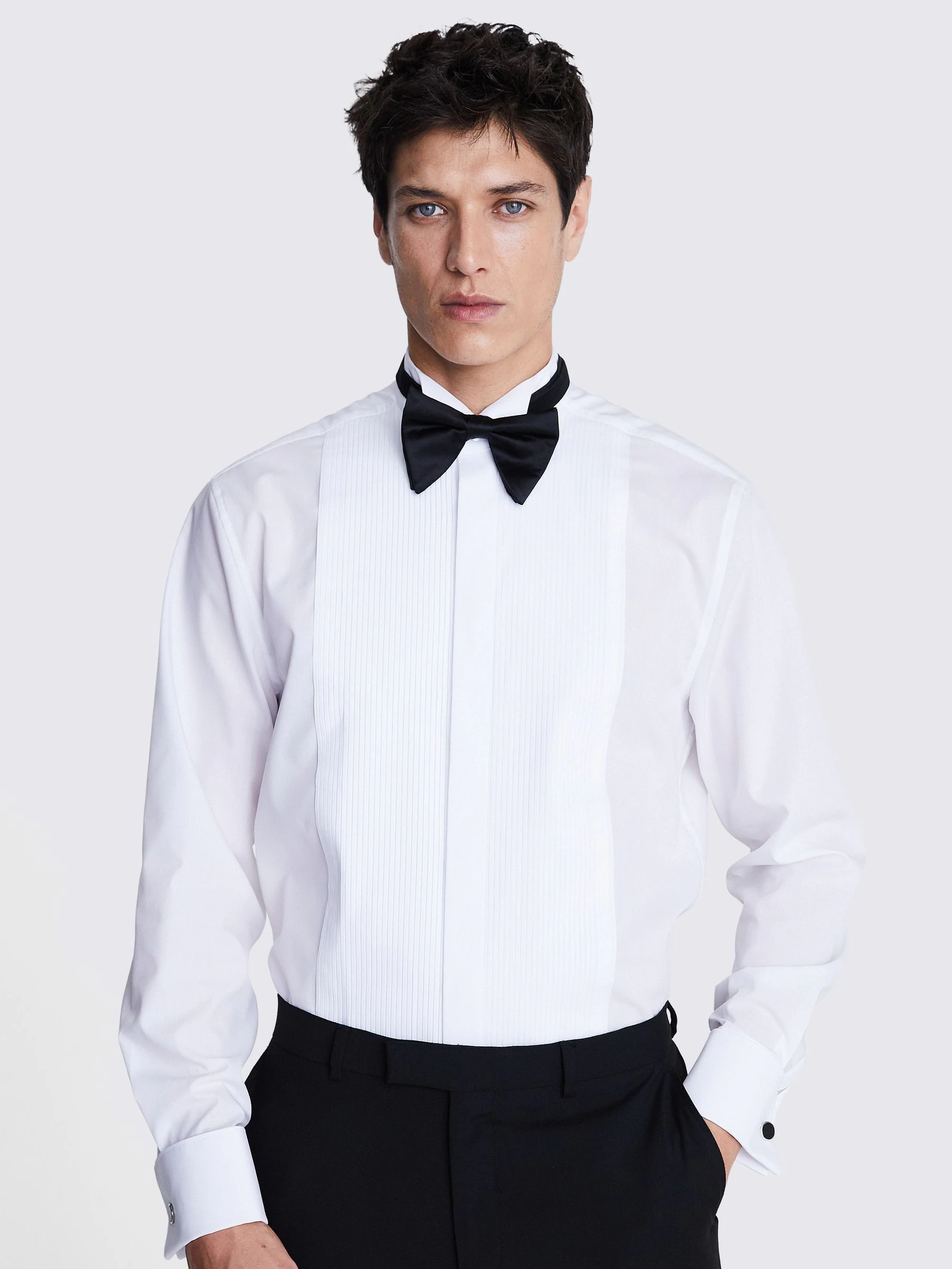 MOSS Regular Fit Pleated Dress Shirt