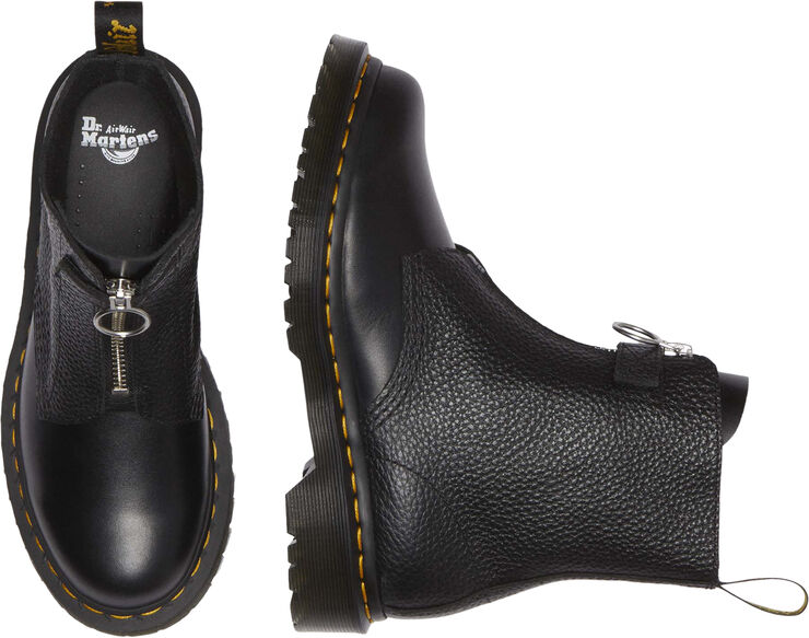 Dr. Martens 1460 Pascal Frnt Zip Black Wanama Milled Nappa Black